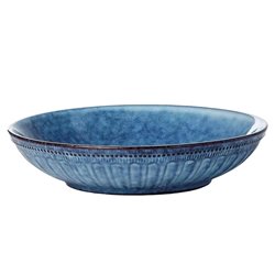 PLATO HONDO D22x5.5CM PINTADO AZUL