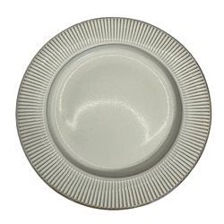 PLATO DE MESA D27CM BLANCO C/BORDE MARRON