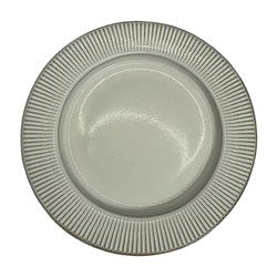 PLATO DE POSTRE D20CM BLANCO C/BORDE MARRON