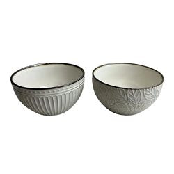BOWL D15x8CM TEXTURADO BLANCO