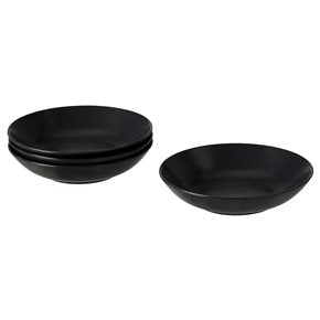 PLATO HONDO CERAMICA D23CM IBIZA NEGRO