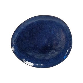 PLATO DE MESA 27x23CM GLAZE AZUL