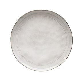 PLATO DE POSTRE D20CM BLANCO BORDE GRIS