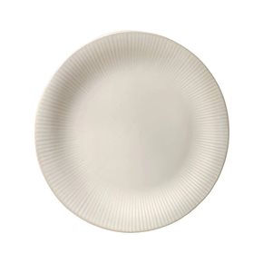PLATO DE MESA D27CM RAYITAS BLANCO
