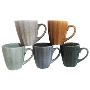 MUG 237ML FACETADO GLAZE SURTIDO
