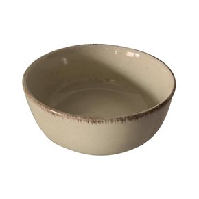 BOWL D15CM BEIGE BORDE MARRON