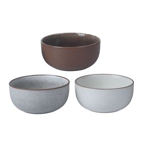BOWL BOMBE 15 CM COLORES SURTIDOS C/BORDE MARRON