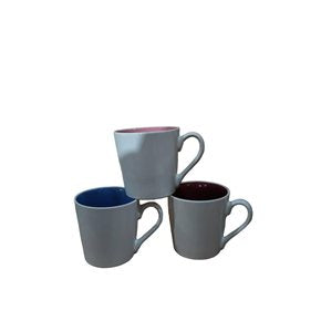 MUG CONICO 414 ML BLANCO CON COLORES SURTIDOS