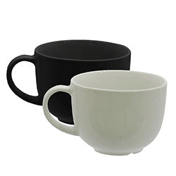MUG SOPERO 400 ML BLANCO/NEGRO BOMBE