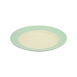 PLATO DE POSTRE 22CM COMBINADO VERDE C/BLANCO