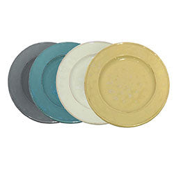 PLATO DE MESA 28CM TEXT COLORES SURTIDOS