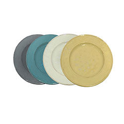 PLATO DE POSTRE 22CM TEXT COLORES SURTIDOS