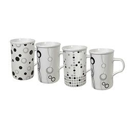 MUG NEW BONE CHINA 530ML C/ ASA DISEÑOS SURT B Y N