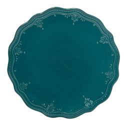 PLATO DE MESA ONDULADO 26CM VERDE CONTORNO TEXTURA