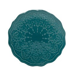 PLATO DE POSTRE ONDULADO 20CM VERDE TEXTURADO