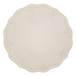 PLATO DE MESA ONDULADO 26CM BLANCO CONTORNO TEXTURA