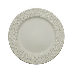 PLATO DE POSTRE 20CM RELIEVE MOSAICO CREMA
