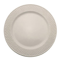 PLATO DE MESA 26CM TEXTURADO CREMA VARIOS DISEÑOS