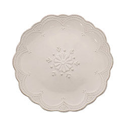 PLATO DE POSTRE 20CM TEXTURADO CREMA VARIOS DISEÑOS