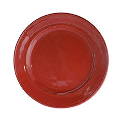 PLATO DE POSTRE 22.5CM BORDE DOBLE ROJO