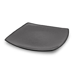 PLATO DE POSTRE CUADRADO 19CM NEGRO MATE