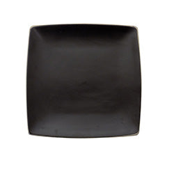 PLATO DE POSTRE CUADRADO 22X22CM NEGRO