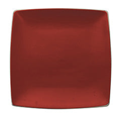 PLATO DE MESA CUADRADO 27X27CM ROJO