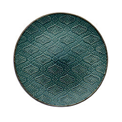 PLATO DE POSTRE D22CM VERDE CON TEXTURA