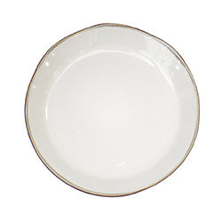 PLATO DE POSTRE 22CM BORDE ASIMETRICO BLANCO