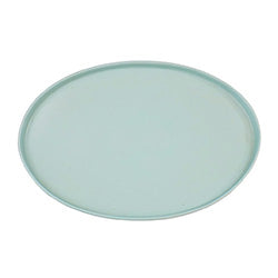 PLATO OVAL  BORDE RECTO AZUL/CELESTE. 33x23CM