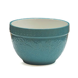 BOWL D17x11CM 1.3L INT.BLANCO TEXTURADO CELESTE