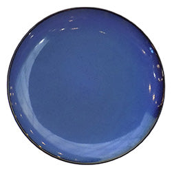 PLATO DE MESA 27CM AZUL Y NEGRO
