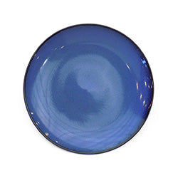 PLATO DE POSTRE 21CM AZUL Y NEGRO