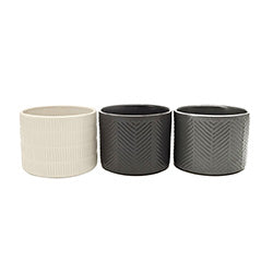 BOWL CERAMICA BLANCO/NEGRO RAYAS. D10x8CM