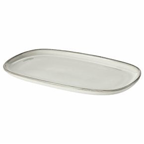 PLATO RECTANGULAR CERAMICA GRIS ORGANIC 20x12CM