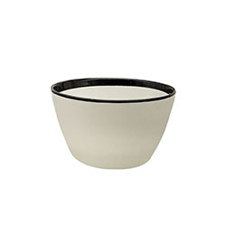 BOWL BLANCO BORDE NEGRO D13CM