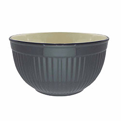 BOWL FACETADO GRIS D16.5x9.5CM