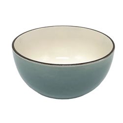 BOWL D14x7.5CM VERDE C/BORDE MARRON