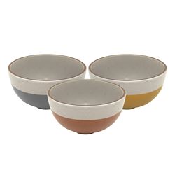 BOWL CERAMICA D12CM COL. MOTEADO BORDE MARRÓN