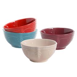 BOWL CERAMICA D16X8CM GRABADO COLORES SURTIDOS