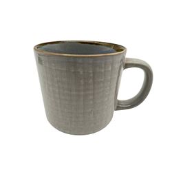 MUG CERAMICA 414ML 9X9CM TEXTURADO  GRIS