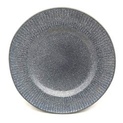 PLATO DE MESA D28CM GRIS MOTEADO BORDE LINEAS