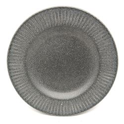 PLATO DE POSTRE D20CM GRIS MOTEADO BORDE LINEAS