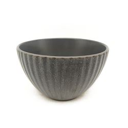 BOWL CERAMICA D14CM GRIS MOTEADO BORDE LINEAS