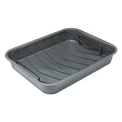 ASADERA C/ REJILLA RECTANGULAR  ANTIADHERENTE. 37X29X5CM
