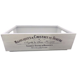 BANDEJA RECTANGULAR C/ ASAS METAL FRENCH&BRITIS.  40X25X12CM