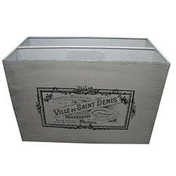 LATA METAL BLANCA 35X18X24 CM  DESIGN BRITISH