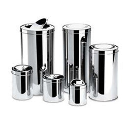 BASURERO C/TAPA BASCULANTE 7.8LTS BRINOX