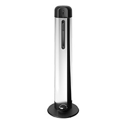 DISPENSADOR ALCOHOL GEL C/PIE  BRINOX. D17/H98CM