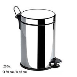 PAPELERA CON PEDAL Y DEPOSITO 20L D30x46CM BRINOX